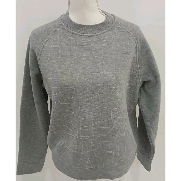 Ivy Park Quilted Gray Crewneck Sweatshirt Size Medium - Picture 3 of 7